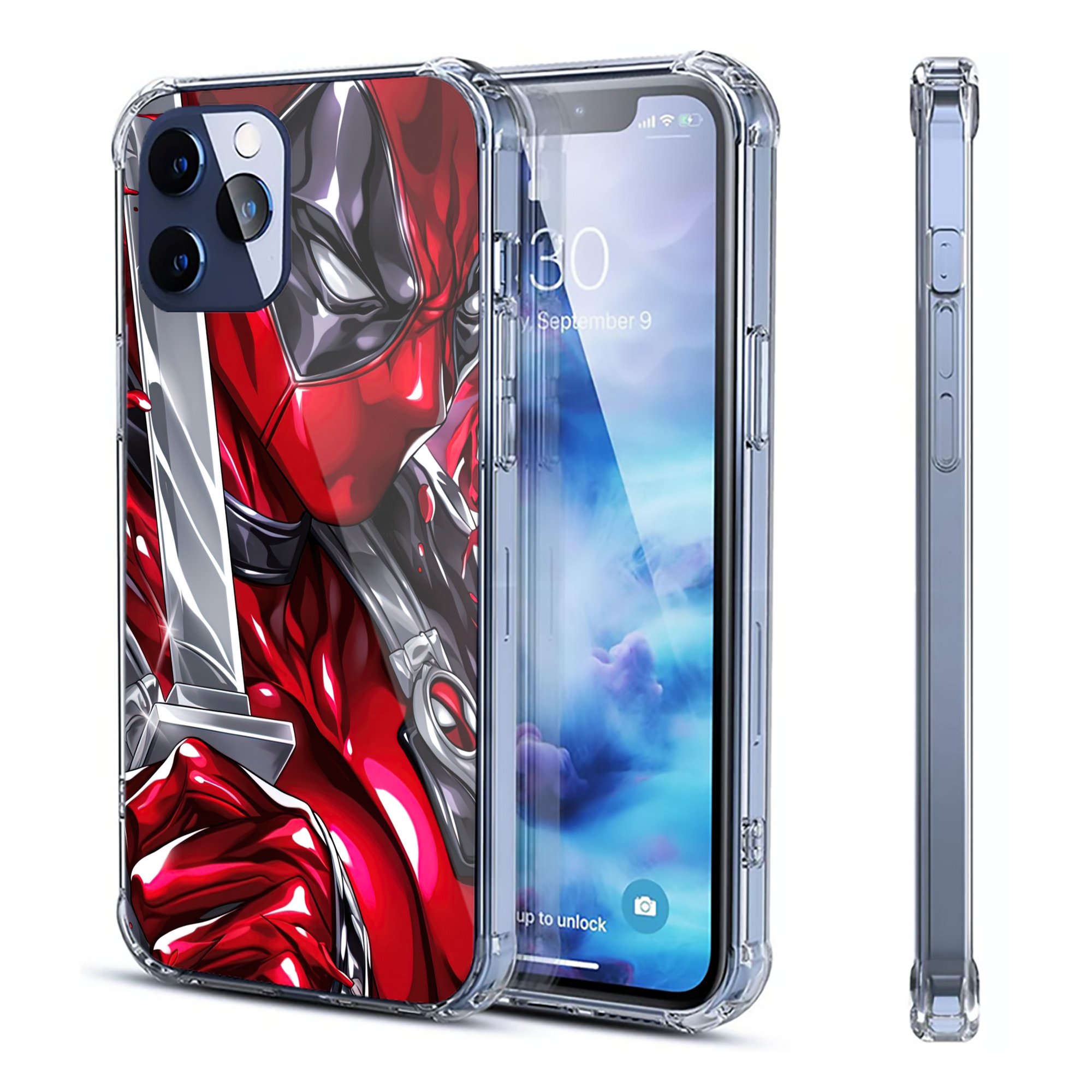 （画像用） Deadpool デッドプール 【iPhone 12シリーズ対応】透明スマホケース（クリアソフトケース）